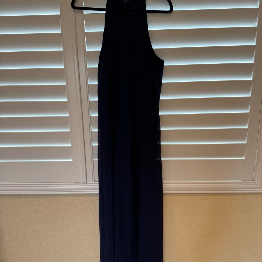 Elegant Navy Blue Maxi Dress